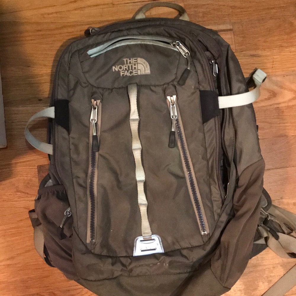 Tan North Face Backpack
